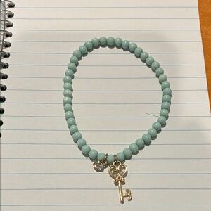 Key Charm Beaded Bracelet